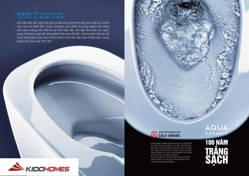 Công nghệ Aqua Ceramic Công nghệ men sứ Aqua Ceramic giúp bề mặt thiết bị luôn sáng bóng, chống bám bẩn, chống vi khuẩn