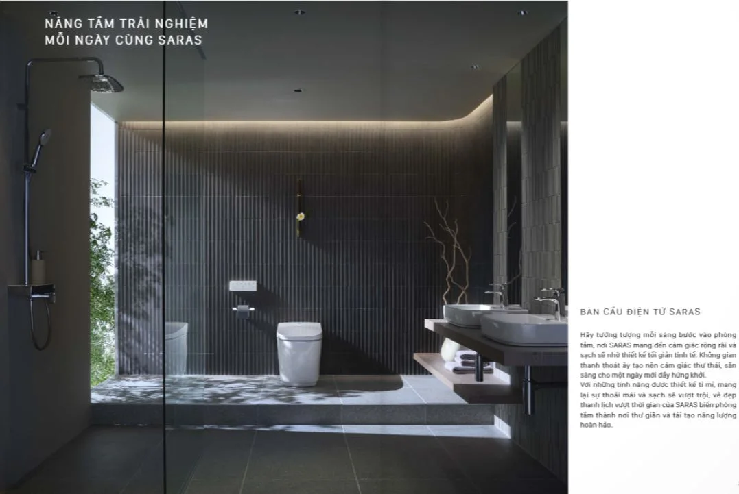 Công nghệ bồn cầu thông minh Inax Saras