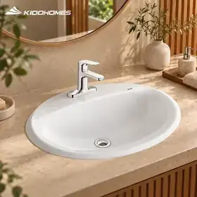 Chậu rửa INAX L-2395VEC Lavabo dương vành 3 lỗ