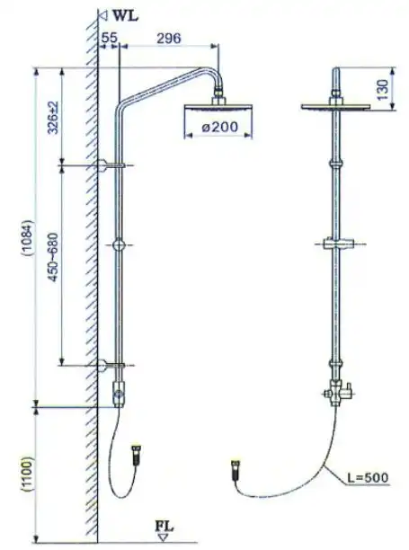 Bản vẽ kĩ thuật của sen cây BFV-CL1