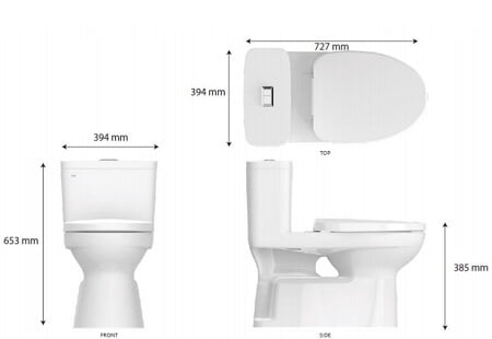 Bồn cầu AC-969VN có kích thước nhỏ gọn, giá bán dễ tiếp cận khách hàng hơn Bồn cầu AC-969VN có kích thước nhỏ gọn, giá bán dễ tiếp cận khách hàng hơn