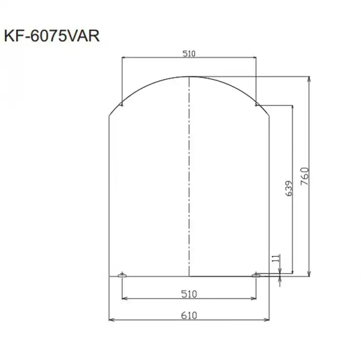 Bản vẽ kỹ thuật thanh gương phòng tắm INAX KF-6075VAR