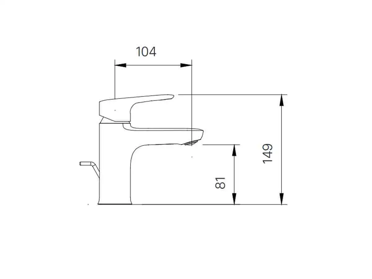 Bản vẽ kỹ thuật vòi chậu lavabo nóng lạnh INAX LFV-1402S
