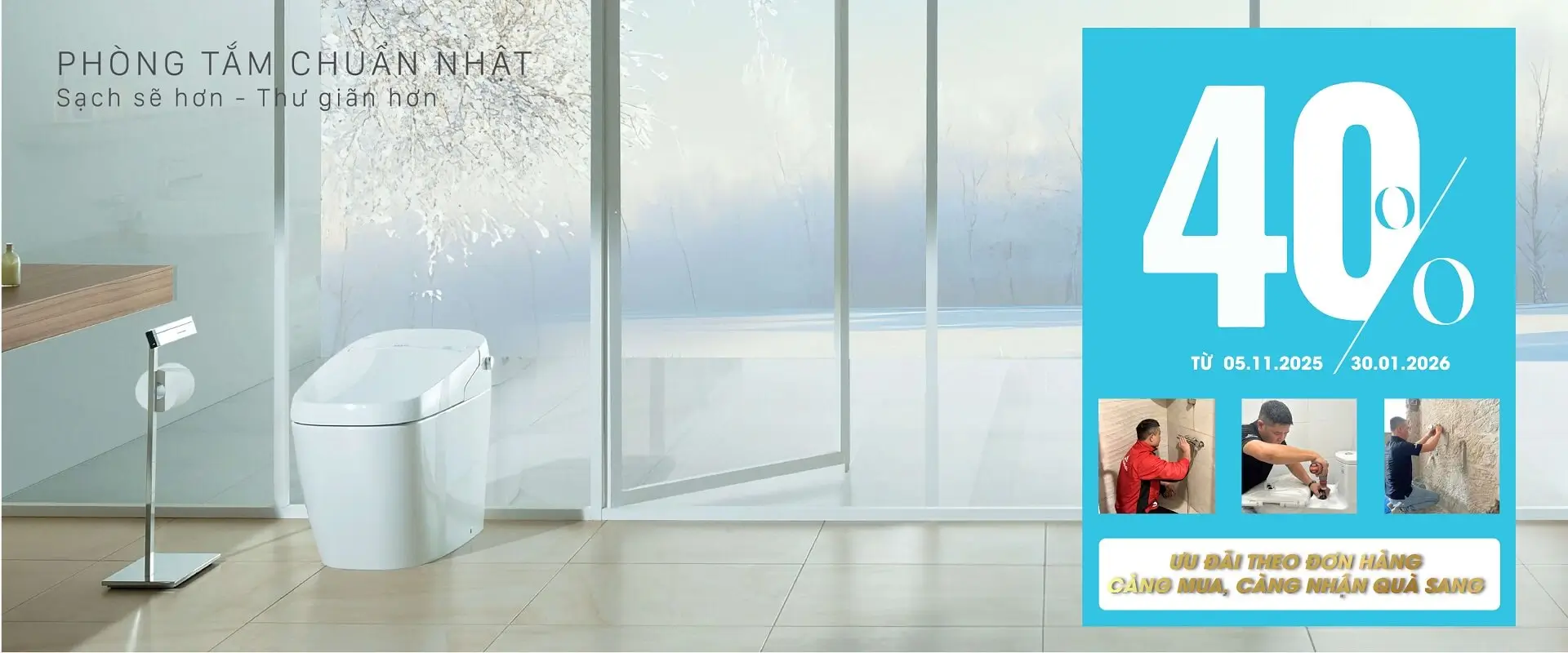 banner khuyến mại inax