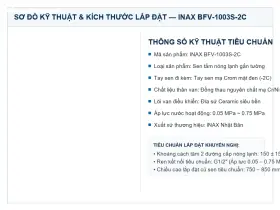 Bản vẽ kỹ thuật Sen tắm nóng lạnh INAX BFV-1003S-2C