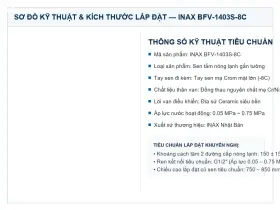 Bản vẽ kỹ thuật Sen tắm nóng lạnh INAX BFV-1403S-8C