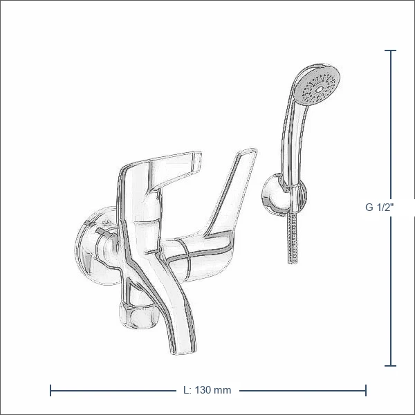 Bộ sen tắm INAX BFV-17-4C – Sen lạnh