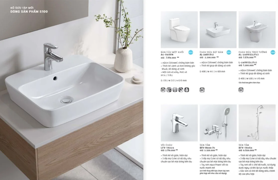 Sản phẩm thuộc bộ sưu tập S100 Inax