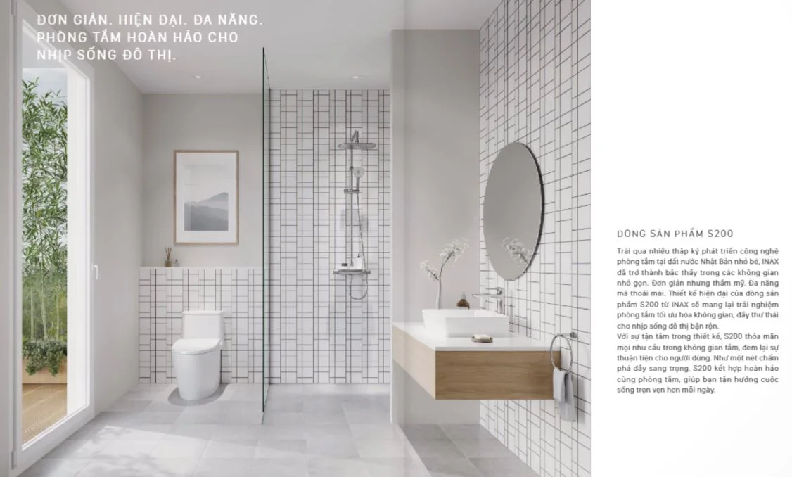 Bộ sưu tập S200 - Tối giản cho phòng tắm nhỏ