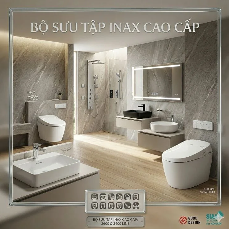 Phòng tắm trong mơ với bộ sưu tập cao cấp của INAX 2026