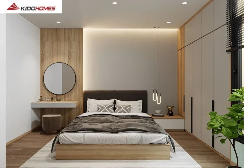 Phòng ngủ bố trí tủ quần áo nhiều ngăn Phòng ngủ bố trí tủ quần áo nhiều ngăn