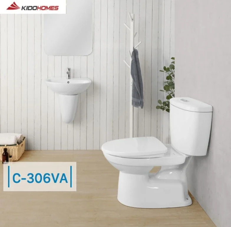 Bồn cầu Inax 2 khối C-306VA phù hợp cho phòng tắm nhỏ