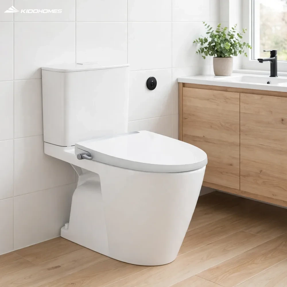 Bồn cầu INAX ACT-602 + CW-S32VN xả cảm ứng nắp rửa cơ trong phòng tắm Scandinavian sáng