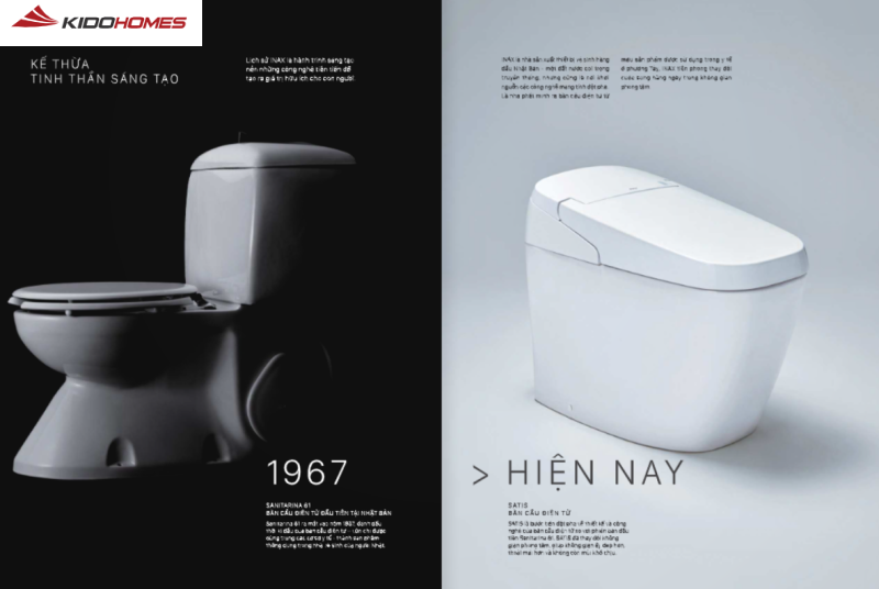 Bồn cầu điện tử Inax đã có quá trình phát triển, hiện đại và phù hợp với người dùng