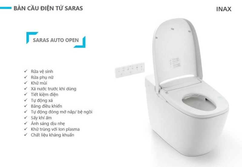 Bồn cầu điện tử Inax Saras tự động AC-819VN Bồn cầu điện tử Inax Saras tự động AC-819VN