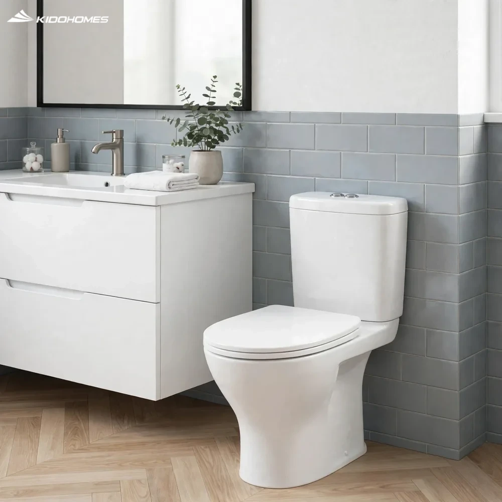 Không gian phòng tắm thực tế với Bồn cầu INAX C-700VAN 2 khối Nắp êm