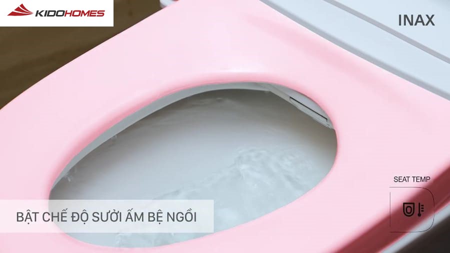 Các chức năng cơ bản trên bồn cầu thông minh INAX: sưởi ấm bệ ngồi