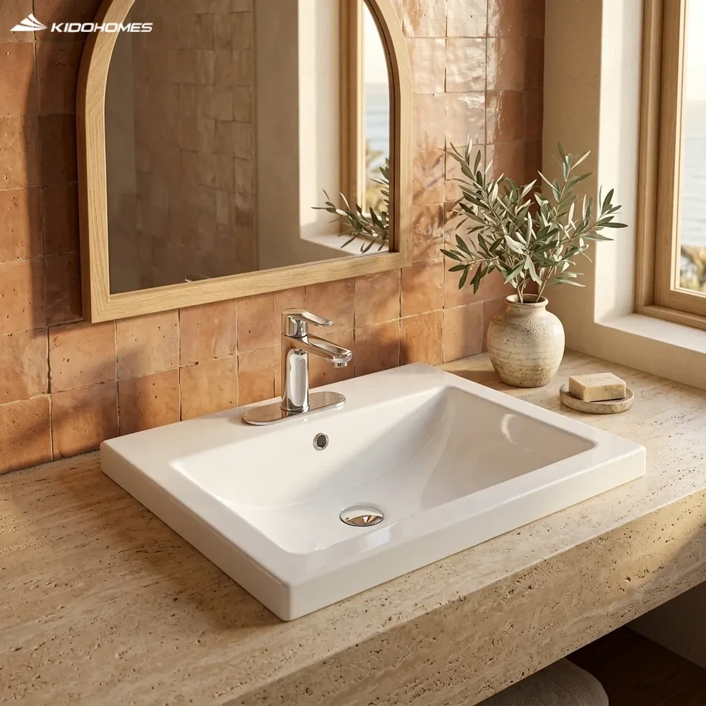 Lắp đặt thực tế chậu rửa mặt INAX AL-2398VEC Aqua Ceramic