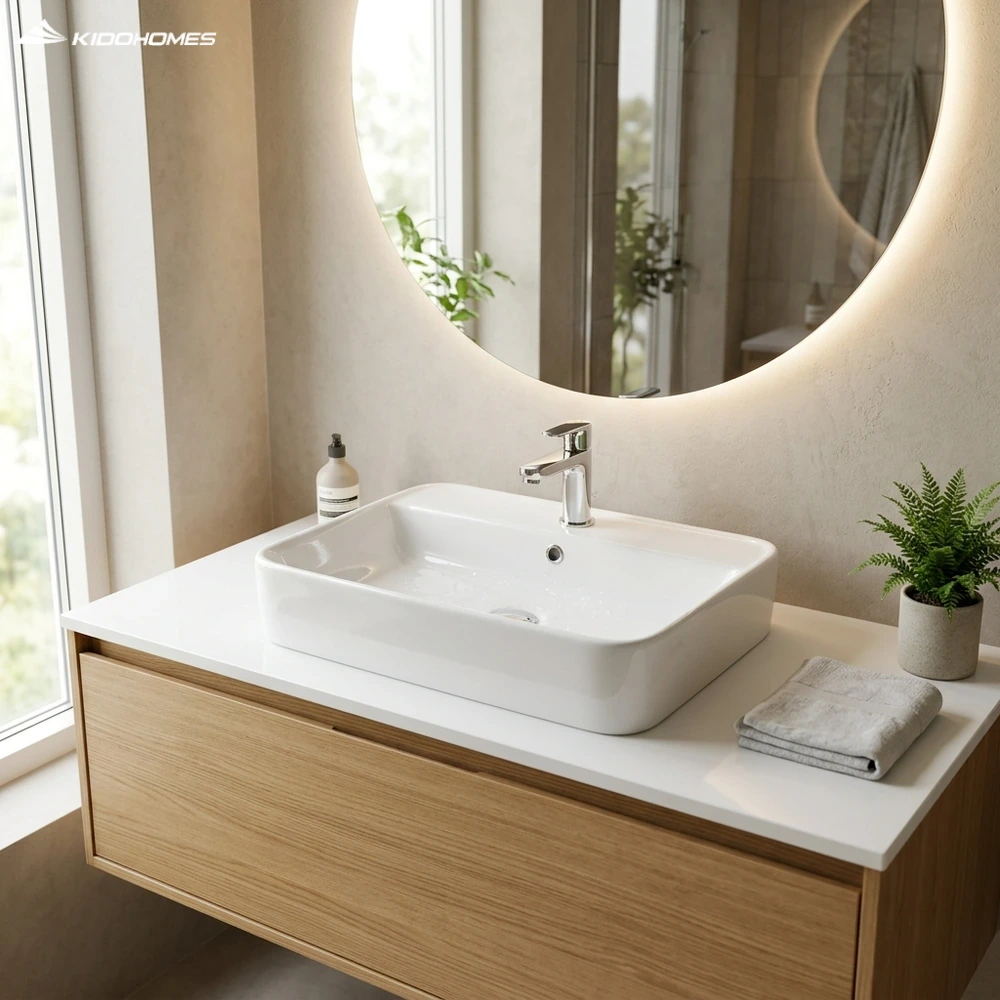 Chậu rửa mặt INAX AL-286V Đặt bàn chữ nhật Aqua Ceramic