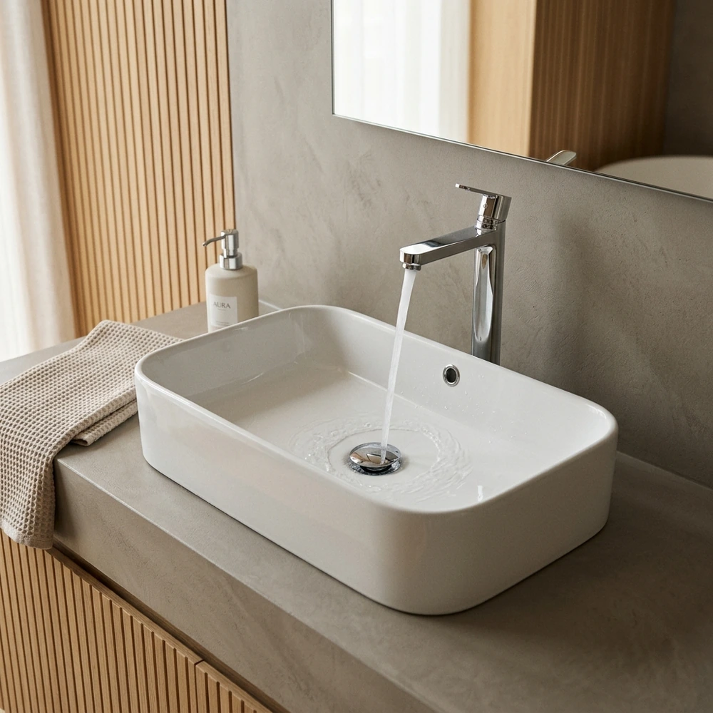 Chậu rửa mặt INAX AL-299V Đặt bàn chữ nhật Aqua Ceramic - Xem chi tiết