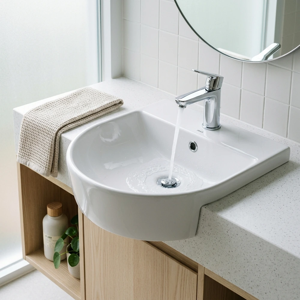 Chậu rửa mặt INAX AL-345V Bán âm bàn Aqua Ceramic - Xem chi tiết
