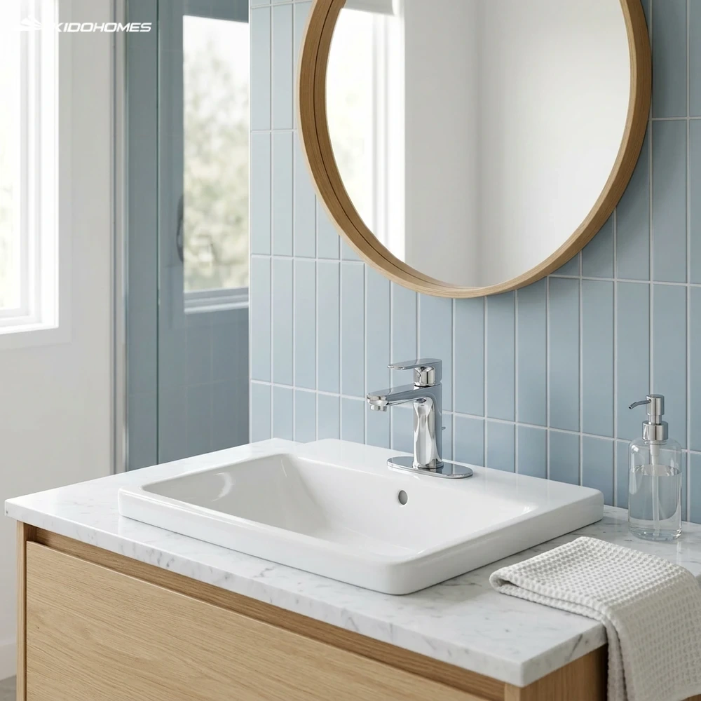 Chậu rửa mặt INAX L-2398VEC dương vành 3 lỗ