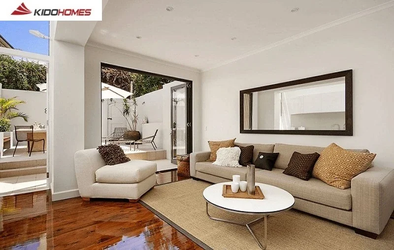 Cách sử dụng gương trong phòng khách để tăng không gian và ánh sáng 2 Chọn kiểu gương đặt trong phòng khách