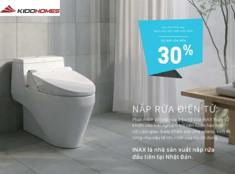 Chương trình khuyến mại INAX: Đón Đông sang - Tân trang phòng tắm 3 giảm giá bồn cầu thông minh lên đến 30%