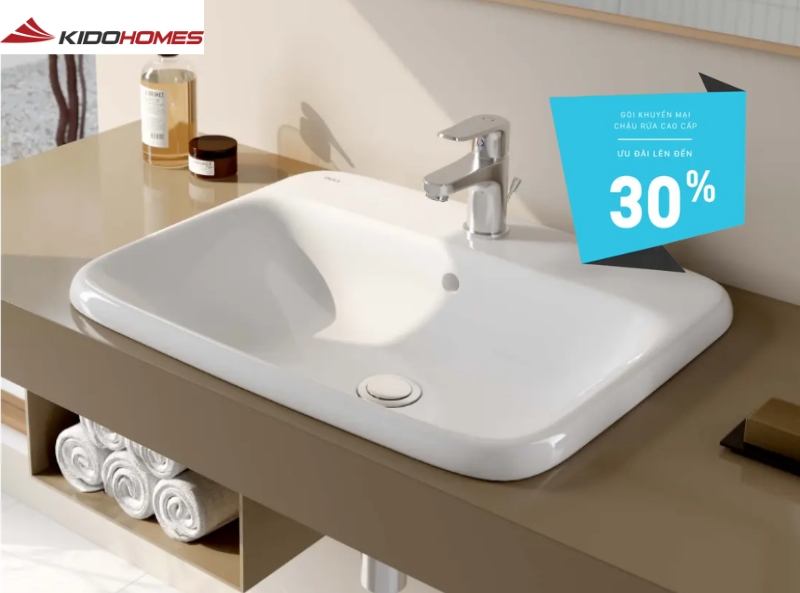 Chương trình khuyến mại INAX: Đón Đông sang - Tân trang phòng tắm 2 Giảm giá chậu rửa mặt lên đến 30%