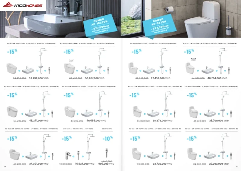 Combo thiết bị vệ sinh Inax tiết kiệm