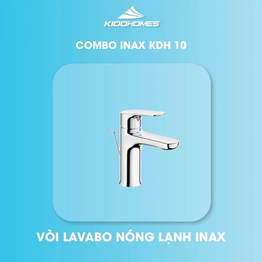 Combo thiết bị vệ sinh INAX KDH10 4 Vòi chậu nóng lạnh INAX LFV-1402S