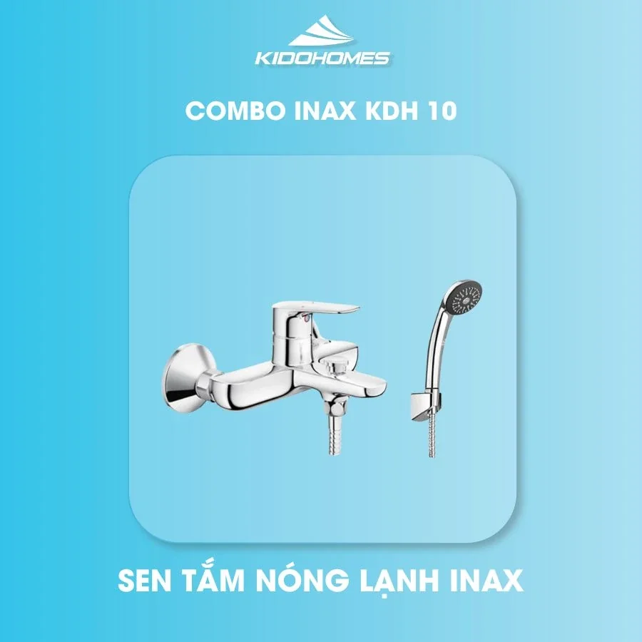 Combo thiết bị vệ sinh INAX KDH10 5 Sen tắm nóng lạnh INAX BFV-1403S-4C