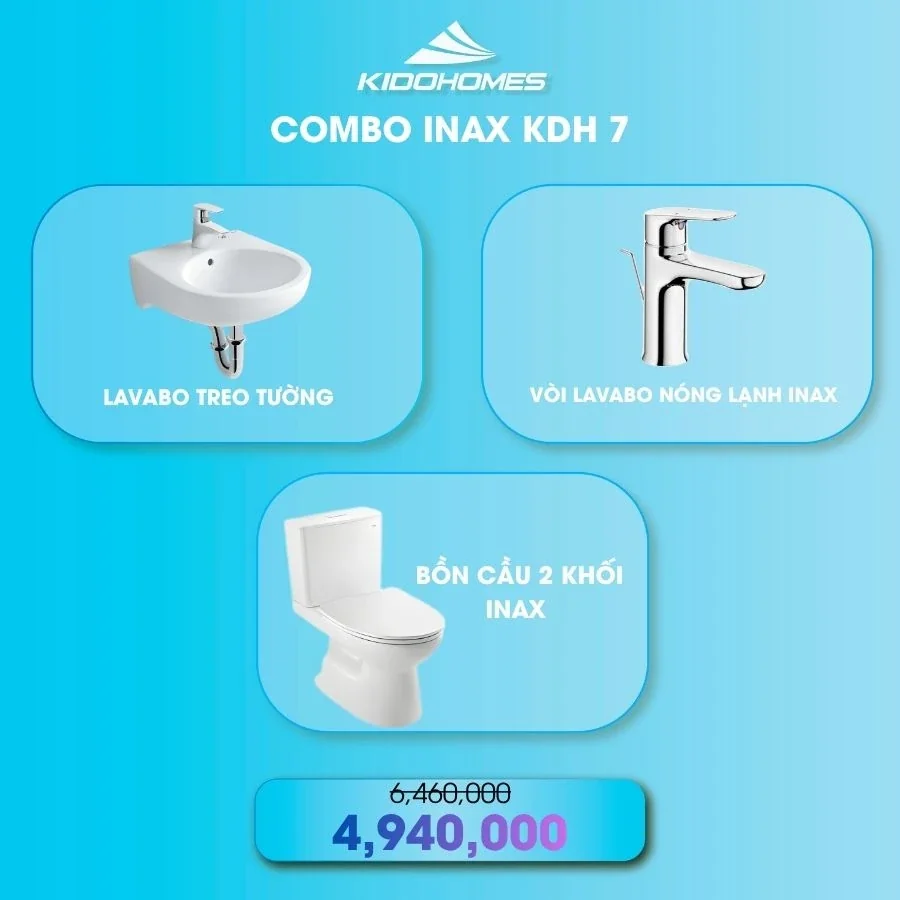 Combo thiết bị vệ sinh INAX KDH7