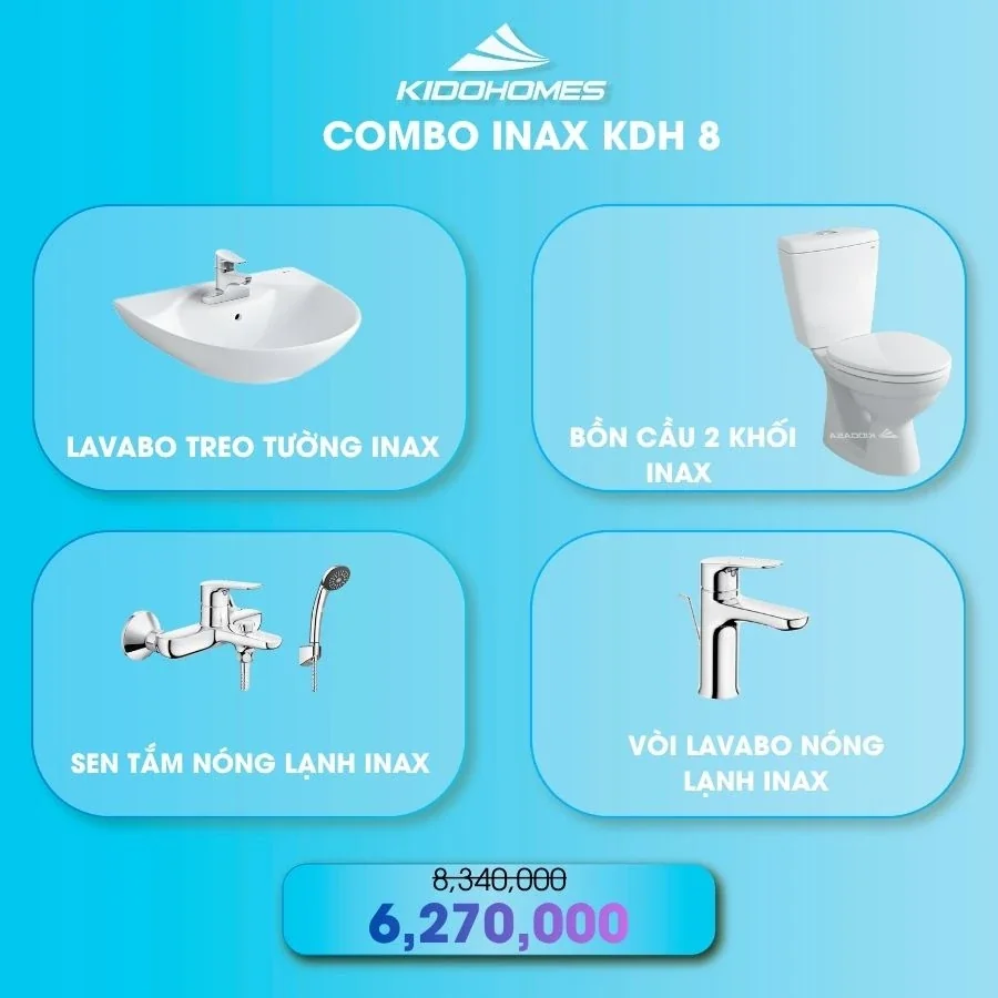 Combo thiết bị vệ sinh INAX KDH8