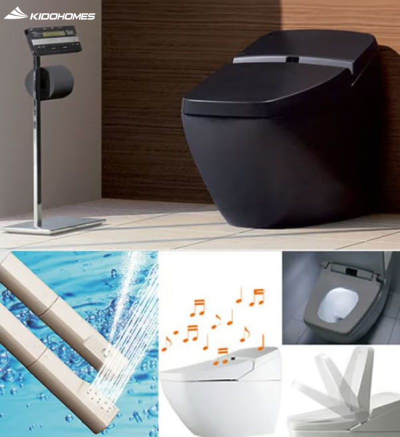 Bồn cầu biết hát tích hợp nắp tự động và các tính năng khác