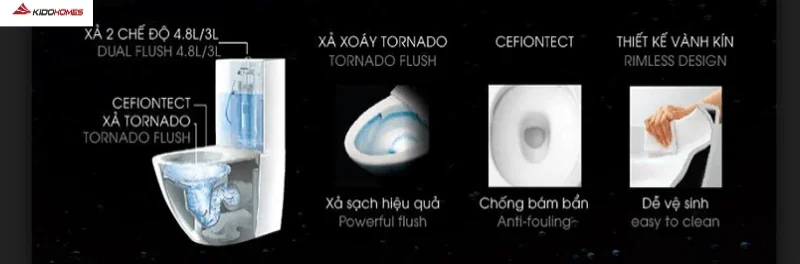 Công nghệ xả Tornado của TOTO