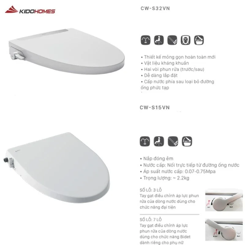 Đặc điểm nắp rửa cơ Inax