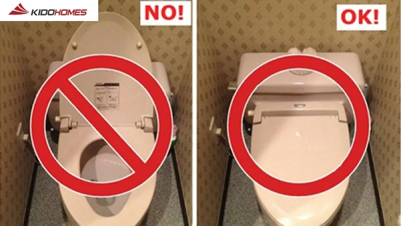 Lý do nên đậy nắp bồn cầu sau khi sử dụng