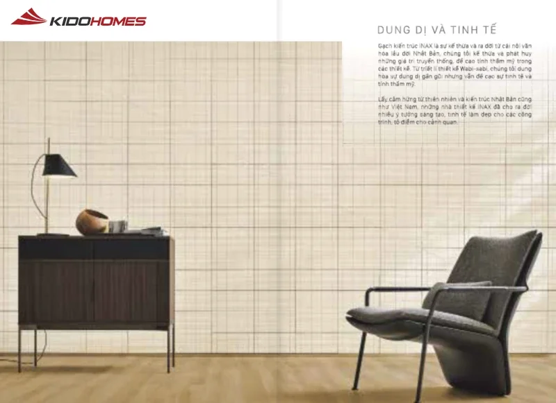 Gạch men Inax hòa quyện truyền thống và hiện đại Gạch men Inax hòa quyện truyền thống và hiện đại