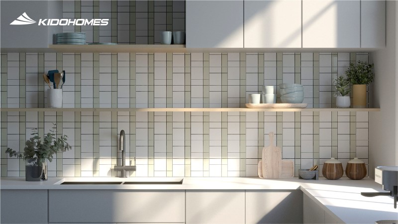 Mẫu gạch thẻ trắng bóng cơ bản