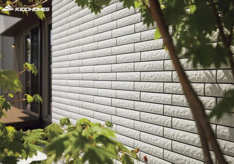 Ứng dụng gạch thẻ ốp tường ngoài trời