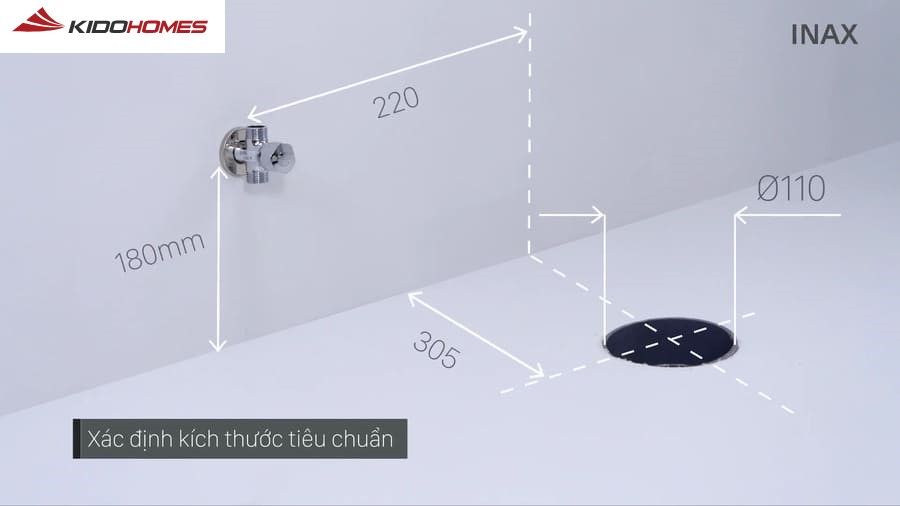 Hướng dẫn lắp đặt bồn cầu Inax: Xác định vị trí lắp đặt phù hợp