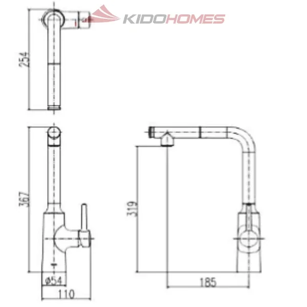VÒI RỬA CHÉN BÁT INAX SFV-907SX 1 vòi rửa chén bát INAX SFV-907SX