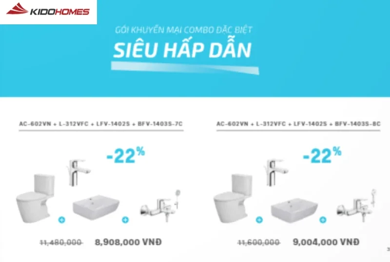 Combo thiết bị vệ sinh INAX chiết khấu siêu hấp dẫn Combo thiết bị vệ sinh INAX chiết khấu siêu hấp dẫn