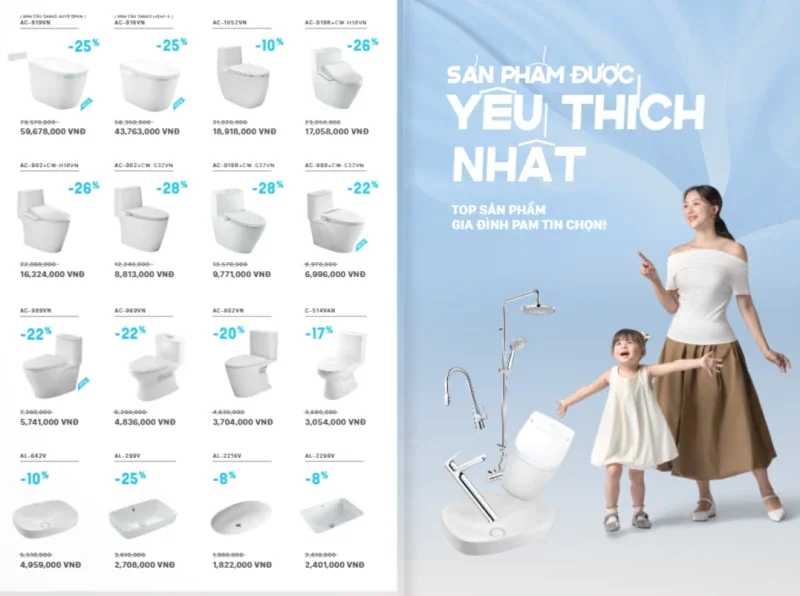 Thiết bị vệ sinh INAX chiết khấu bao nhiêu? Cập nhật mức ưu đãi mới nhất 2025 5 Inax khuyến mãi hè sản phẩm yêu thích