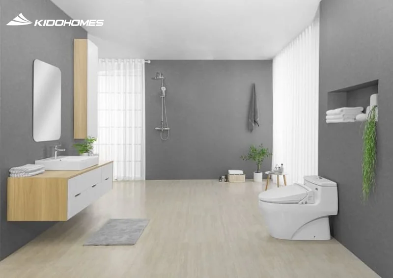 Kích thước nhà vệ sinh gia đình tối thiểu thường từ 2,5m² đến 3m²