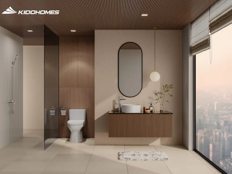 Kích thước nhà vệ sinh tiêu chuẩn hiện hành cho gia đình là yếu tố quyết định sự tiện nghi và thẩm mỹ