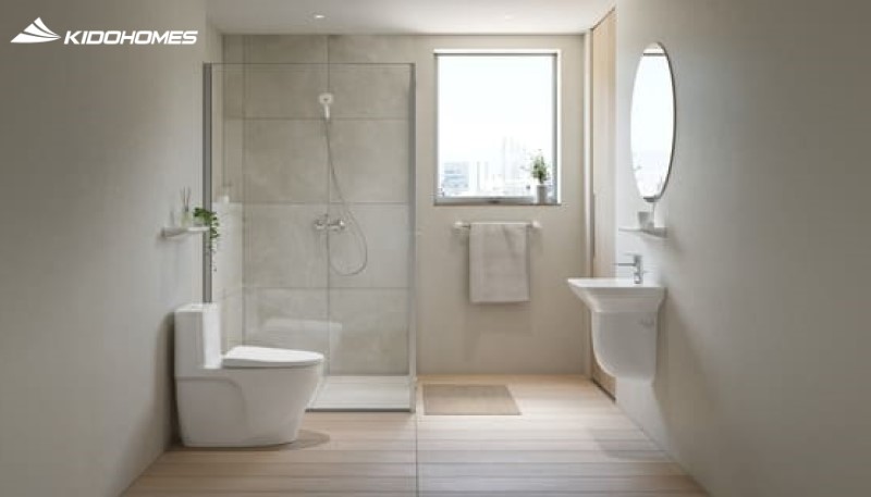 Nhà vệ sinh Nhật Bnả: Phân khu "khô" (bồn cầu) và "ướt" (tắm) riêng biệt để giữ sạch sẽ