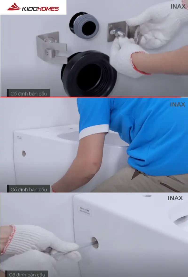 Có nên mua bồn cầu treo tường? Phân tích toàn diện ưu nhược điểm & lưu ý kỹ thuật lắp đặt 4 Lắp đặt bồn cầu treo tường