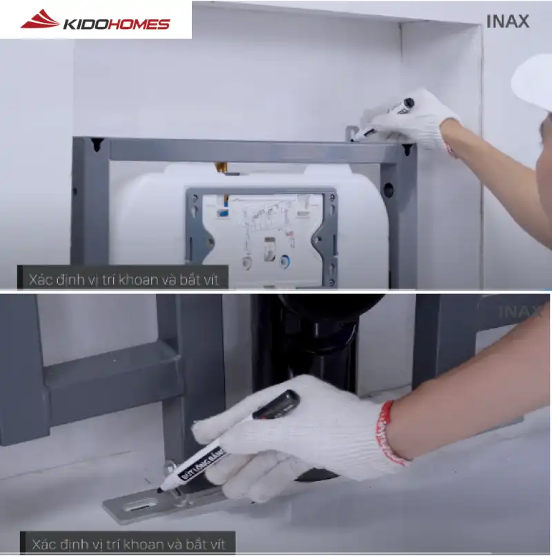 Có nên mua bồn cầu treo tường? Phân tích toàn diện ưu nhược điểm & lưu ý kỹ thuật lắp đặt 2 Lắp đặt bồn cầu treo tường